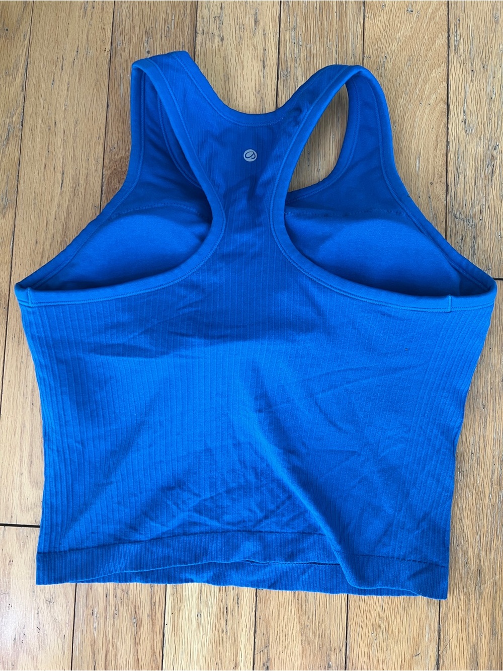 CRZ YOGA Racerback Ribbed Tank Top - Blue - Picture 4 of 10